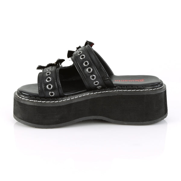 Demonia Emily-100 Black Vegan Leather