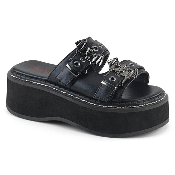 demonia Emily-100 Black Vegan Leather