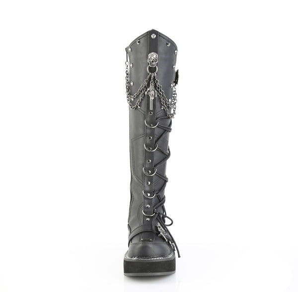 Demonia Emily-221 Black Vegan Leather