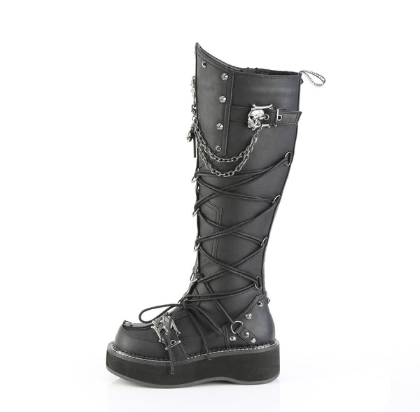Demonia Emily-221 Black Vegan Leather