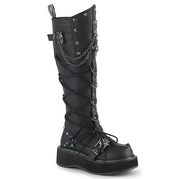 demonia Emily-221 Black Vegan Leather