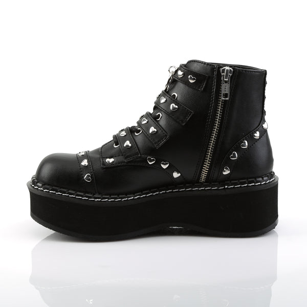 Demonia Emily-315 Black Vegan Leather