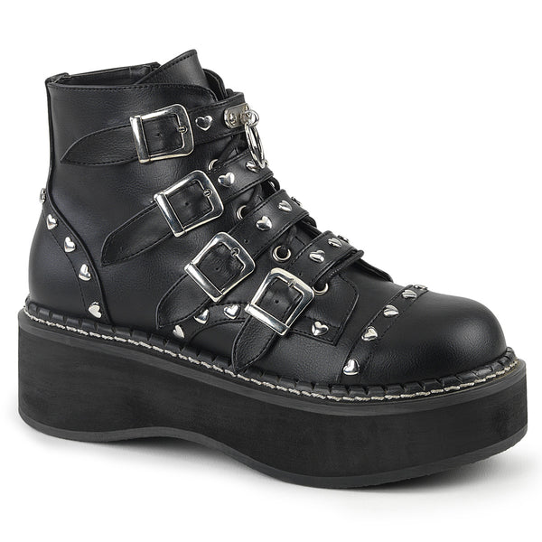demonia Emily-315 Black Vegan Leather