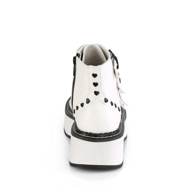Demonia Emily-315 White Vegan Leather