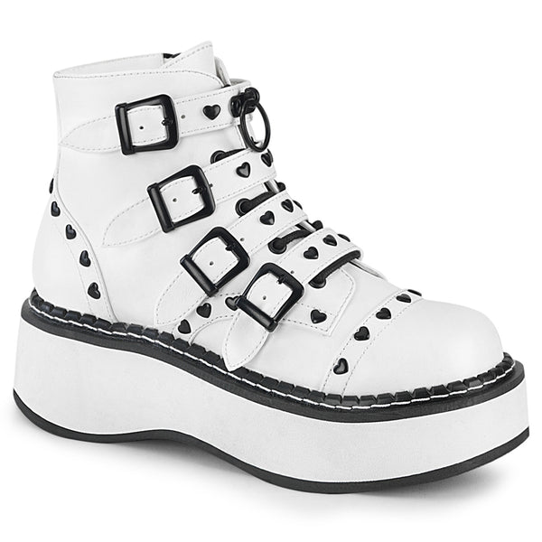 demonia Emily-315 White Vegan Leather