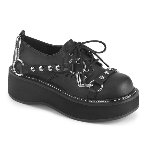 demonia Emily-32 Black Vegan Leather