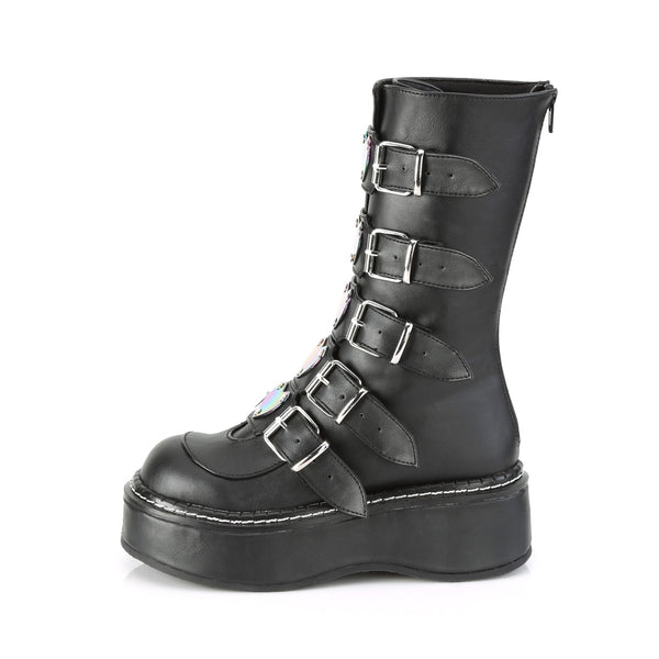 Demonia Emily-330 Black Vegan Leather