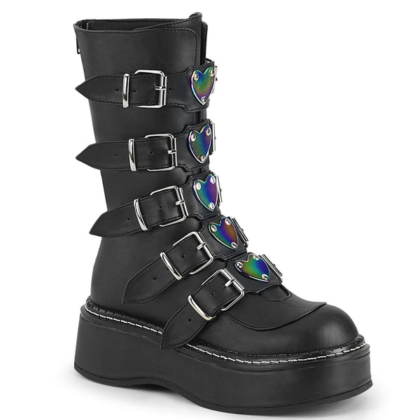 demonia Emily-330 Black Vegan Leather