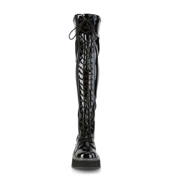 Demonia Emily-375 Black Patent