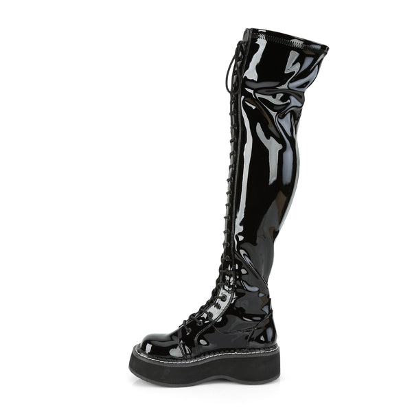 Demonia Emily-375 Black Patent