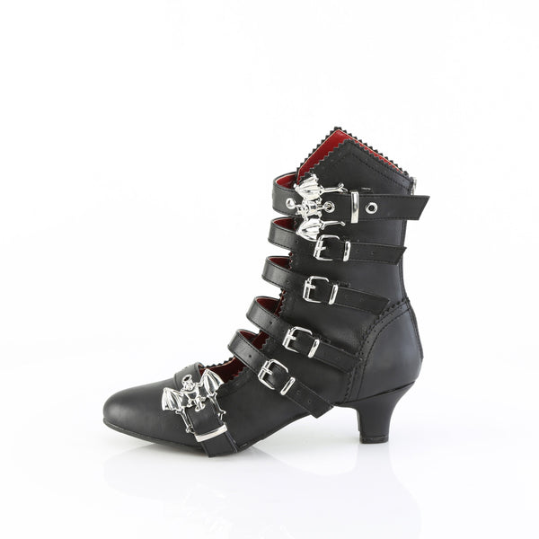 Demonia Flora-1035 Black Vegan Leather