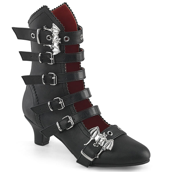 demonia Flora-1035 Black Vegan Leather