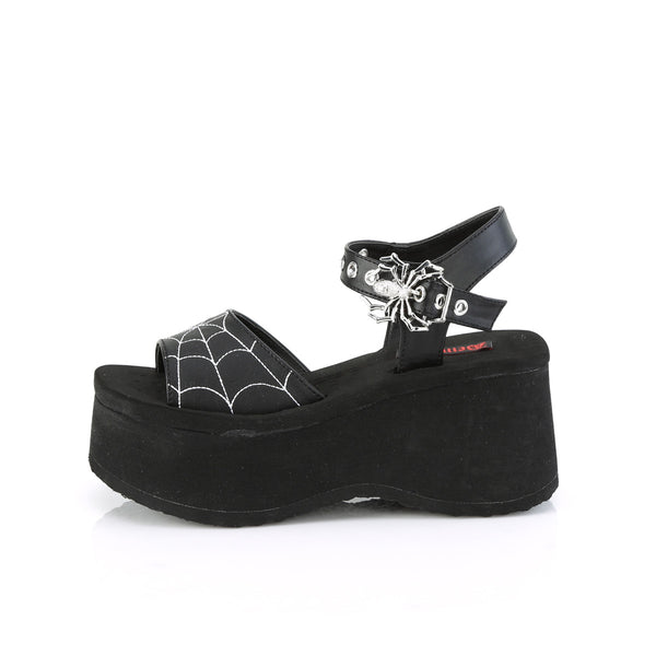 Demonia Funn-10 Black Vegan Leather