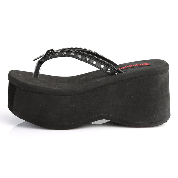 Demonia Funn-33 Black Vegan Leather