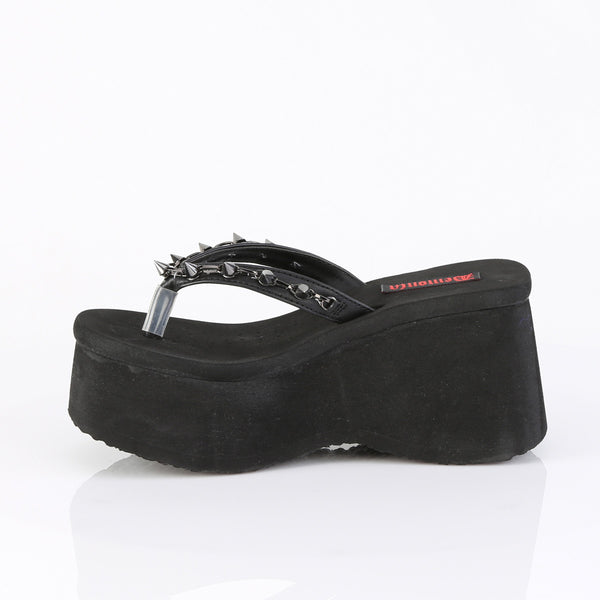 Demonia Funn-35 Black Vegan Leather