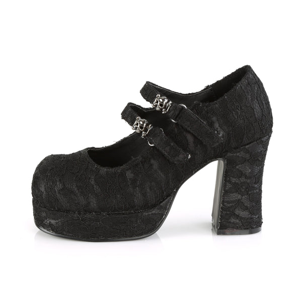 Demonia Gothika-09 Black Satin-Lace
