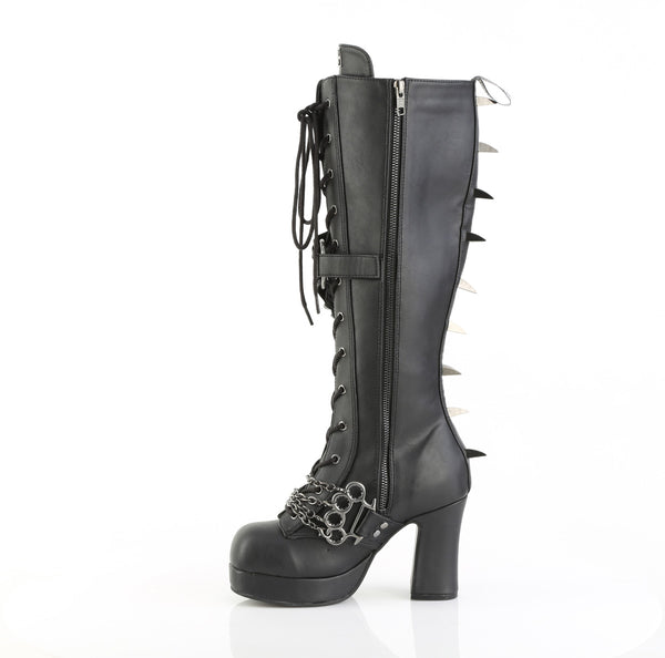 Demonia Gothika-108 Black Vegan Leather