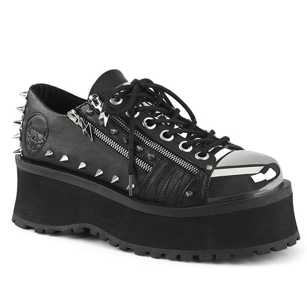 demonia Gravedigger-04 Black Vegan Leather