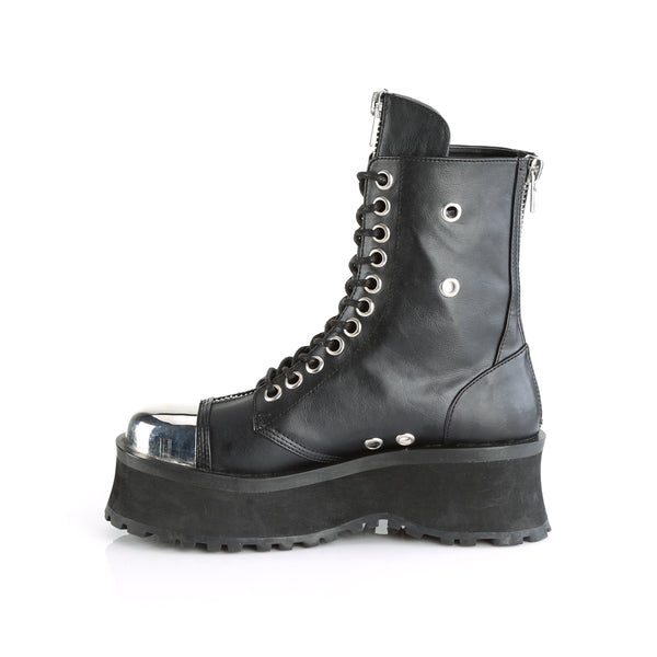 Demonia Gravedigger-10 Black Vegan Leather