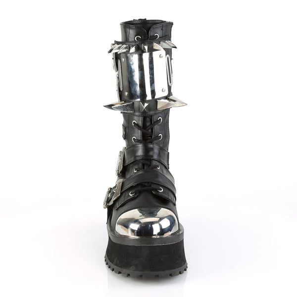 Demonia Gravedigger-250 Black Vegan Leather