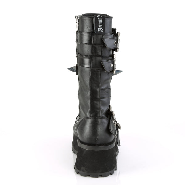 Demonia Gravedigger-250 Black Vegan Leather