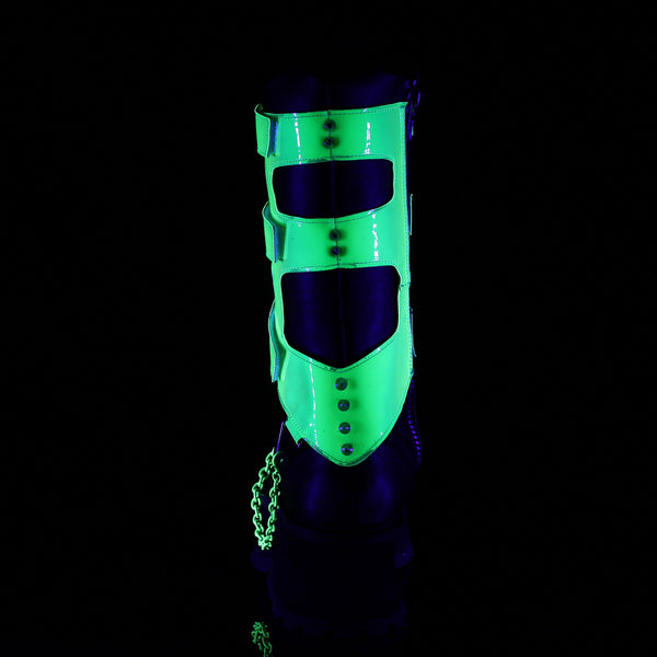 Demonia Gravedigger-255 Black Vegan Leather