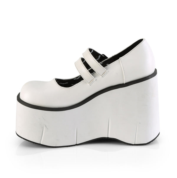 Demonia Kera-08 White Vegan Leather