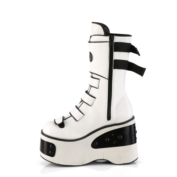 Demonia Kera-108 White Vegan Leather