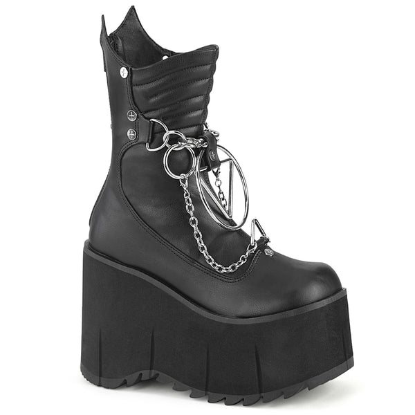 demonia Kera-130 Black Vegan Leather