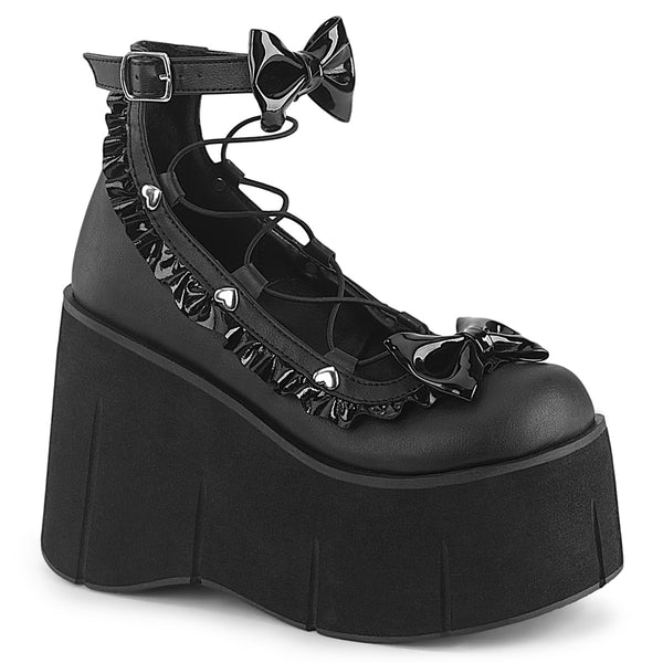 demonia Kera-18 Black Vegan Leather
