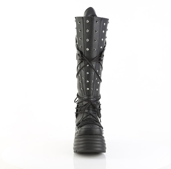Demonia Kera-203 Black Vegan Leather