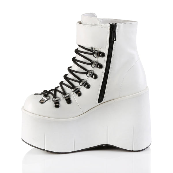 Demonia Kera-21 White Vegan Leather