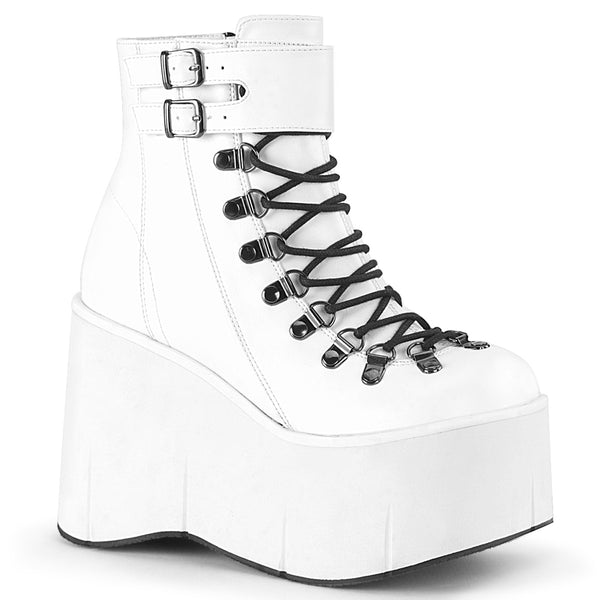demonia Kera-21 White Vegan Leather
