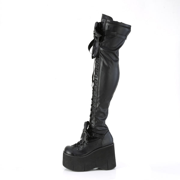 Demonia Kera-303 Black Stretch Vegan Leather