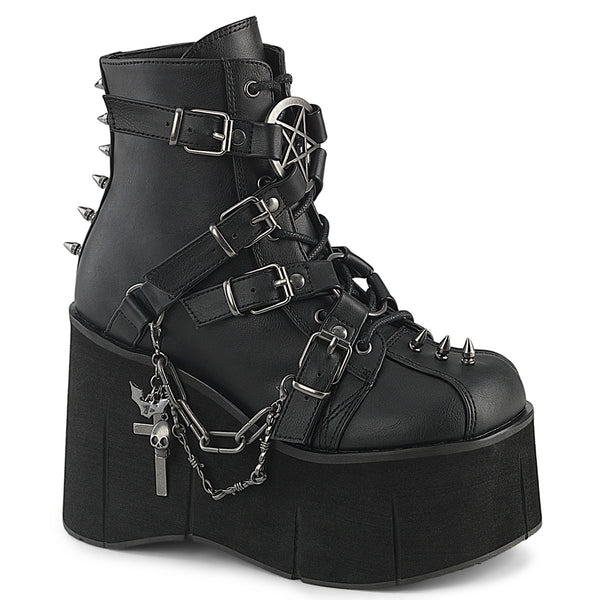 demonia Kera-68 Black Vegan Leather