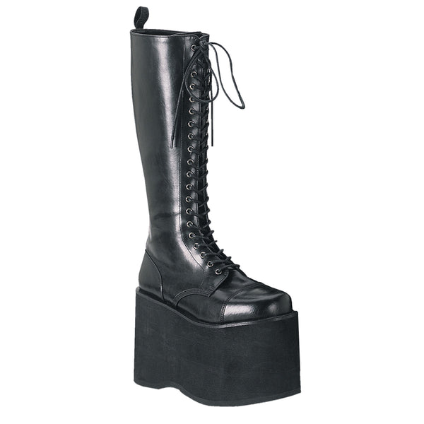 demonia Mega-602 Black Faux Leather
