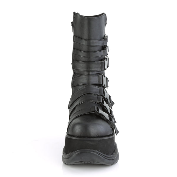 Demonia Neptune-210 Black Vegan Leather