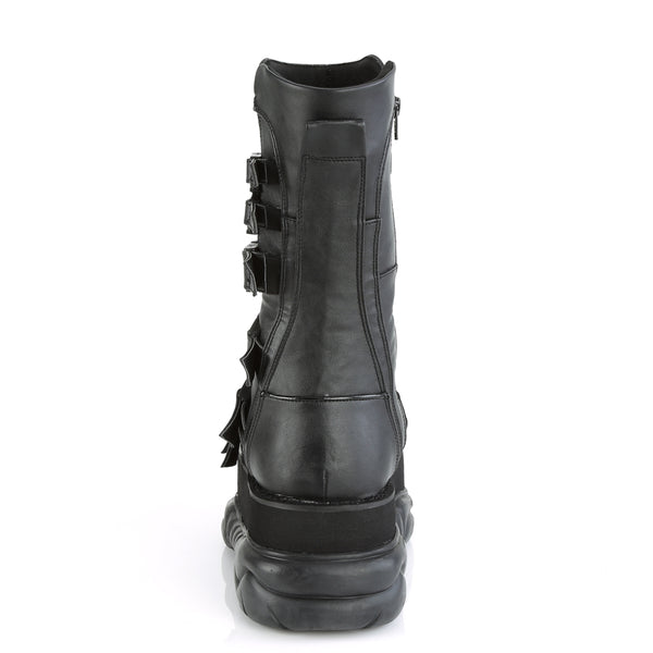 Demonia Neptune-210 Black Vegan Leather
