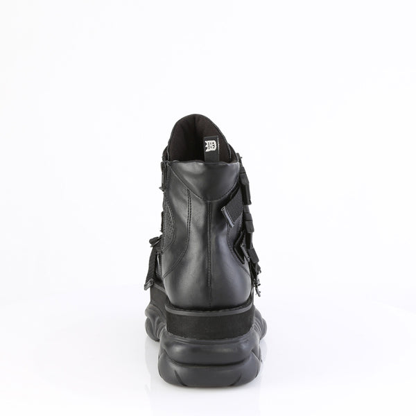 Demonia Neptune-68 Black Vegan Leather