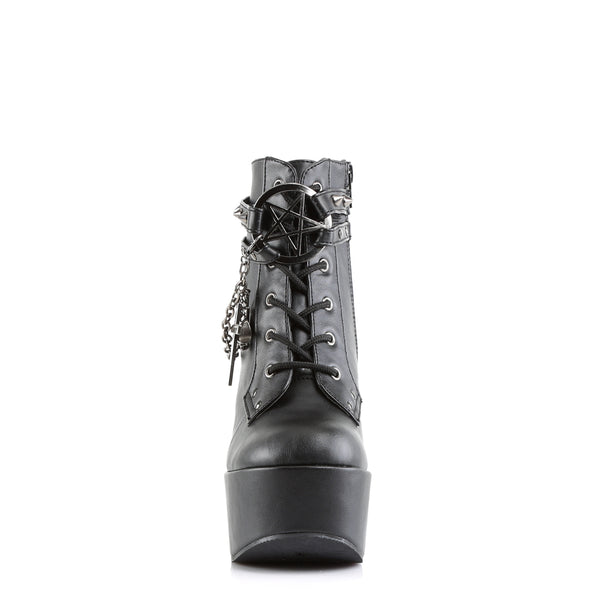 Demonia Poison-101 Black Vegan Leather