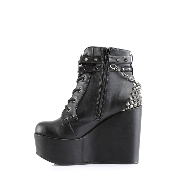 Demonia Poison-101 Black Vegan Leather