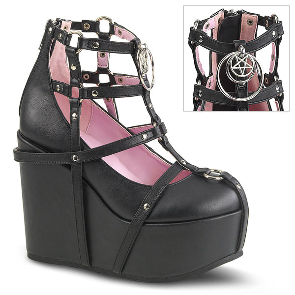 demonia Poison-25-1 Black Vegan Leather