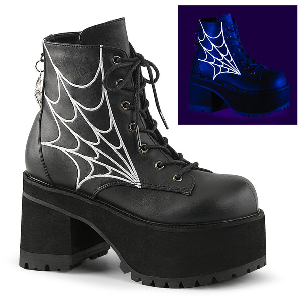 demonia Ranger-105 Black Vegan Leather