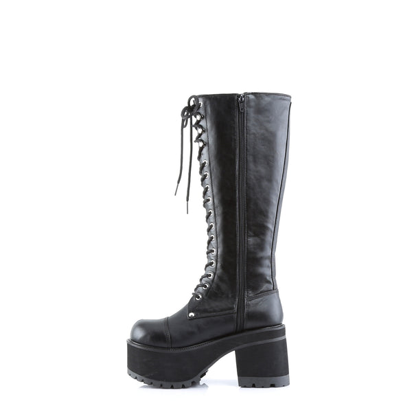 Demonia Ranger-302 Black Vegan Leather