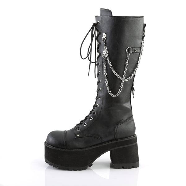 Demonia Ranger-303 Black Faux Leather