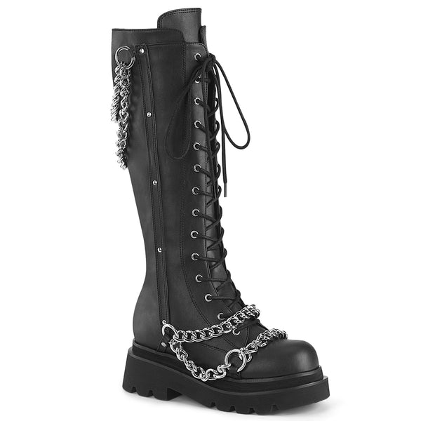 demonia Renegade-215-1 Black Vegan Leather
