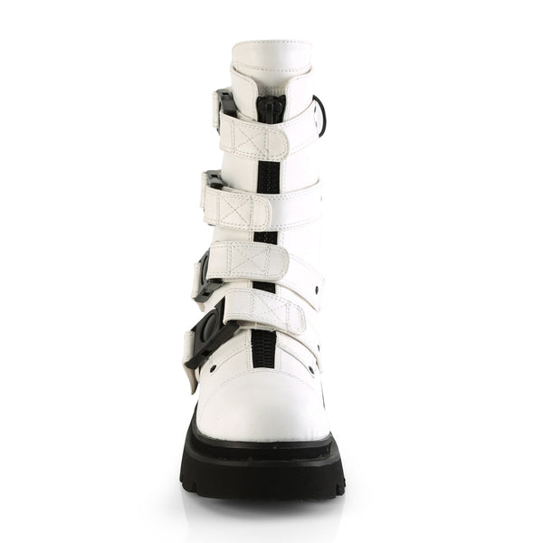 Demonia Renegade-55 White Vegan Leather