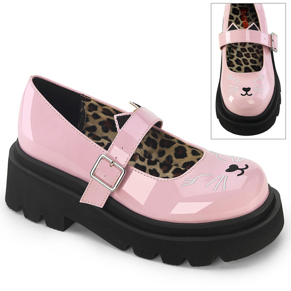demonia Renegade-56 Baby Pink Patent