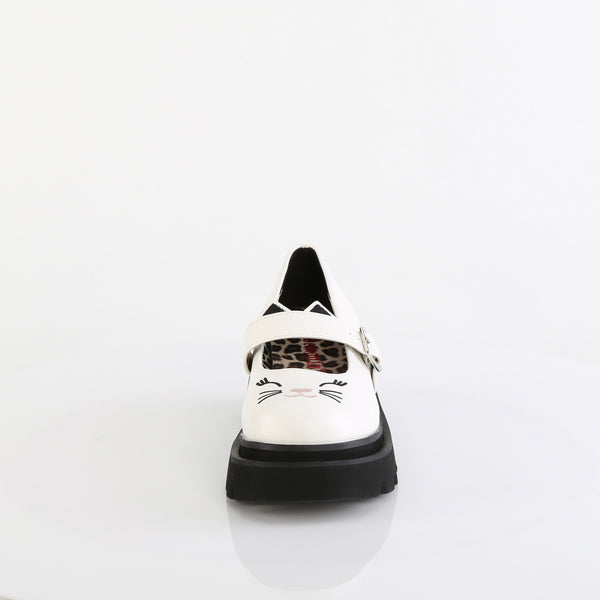 Demonia Renegade-56 White Vegan Leather
