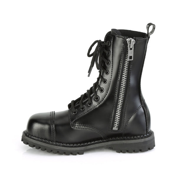 Demonia Riot-10 Black Leather